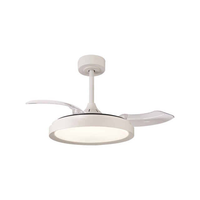 Mistral Mini 40W LED Dimmable Ceiling Light With Built-In 28W DC Fan, 2700-5000K Remote Control, 2500lm, White, 5yrs Warranty - image 1