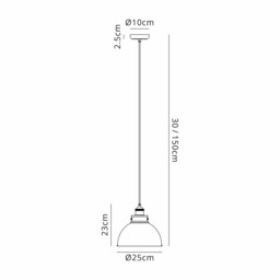 Carmel Medium Ceiling Pendant, E27, Graphite, Satin Nickel, Silver - thumbnail 2
