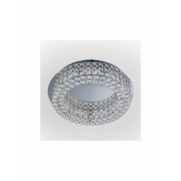 Vesta LED Round Flush Ceiling Light Chrome, Crystal Glass with Mirror Centre - thumbnail 3