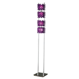 Tokio Floor Lamp 4 Light G9, Violet/Polished Chrome - thumbnail 1