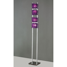 Tokio Floor Lamp 4 Light G9, Violet/Polished Chrome - thumbnail 2