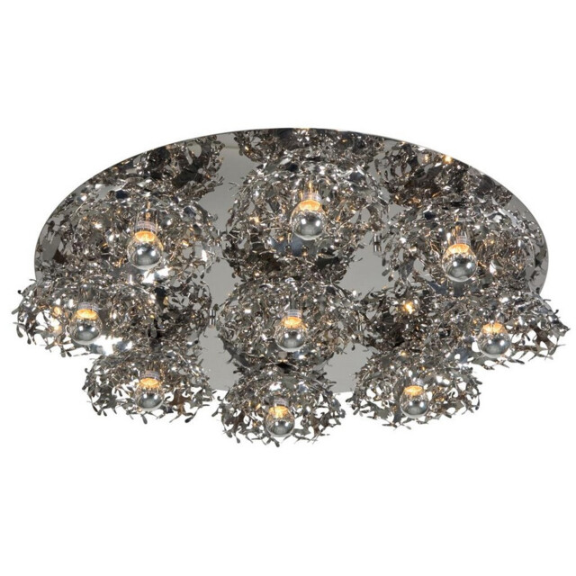 Coral 9 Light Semi Flush Light Stainless Steel