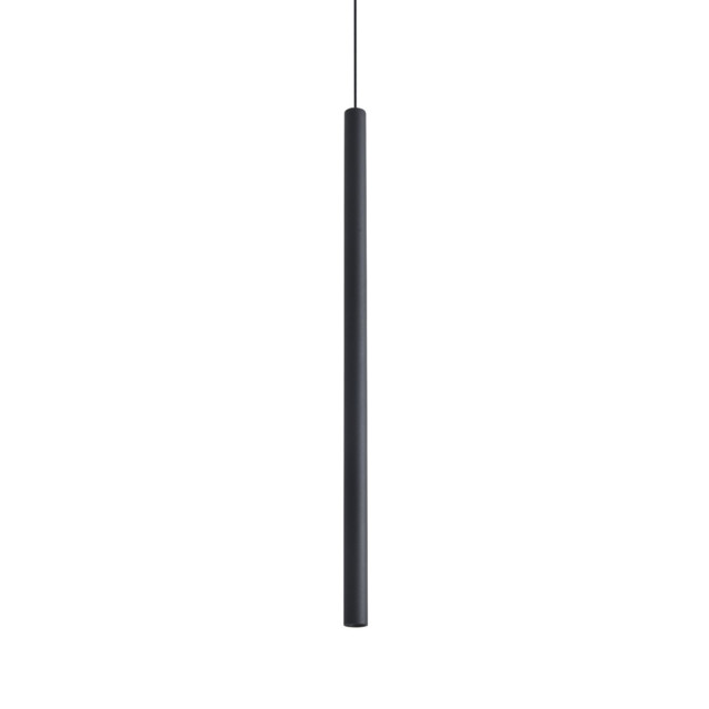 Look 70cm Slim Pendant Ceiling Light Black 1x LED 1000lm 3000K - image 1