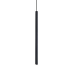Look 70cm Slim Pendant Ceiling Light Black 1x LED 1000lm 3000K