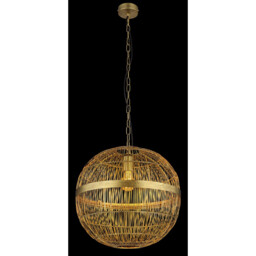 Hermi II 40cm Spherical Pendant Ceiling Light Antique Brass 1x E27 - thumbnail 5