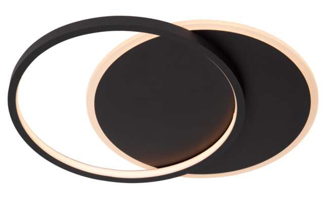 Lucide AXELLE - Flush ceiling light - LED Dim. - 1x24W 2700K - 3 StepDim - Black - image 1