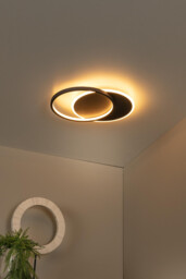 Lucide AXELLE - Flush ceiling light - LED Dim. - 1x24W 2700K - 3 StepDim - Black - thumbnail 5