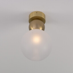 Helena Globe Ceiling Light, Satin Brass, Frosted - thumbnail 5