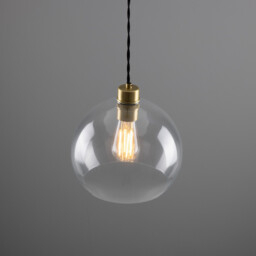 Eden 25cm Dome Pendant, Satin Brass - thumbnail 5