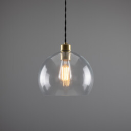Eden 25cm Dome Pendant, Satin Brass - thumbnail 2