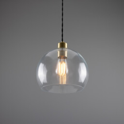 Eden 25cm Dome Pendant, Satin Brass - thumbnail 3