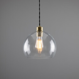 Eden 25cm Dome Pendant, Satin Brass
