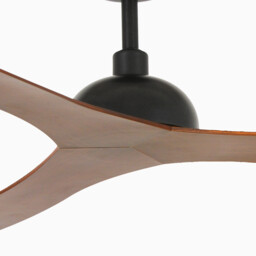 Gotland 132cm Smart Ceiling Fan Black, Walnut Blades - thumbnail 3