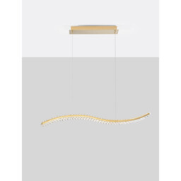 Aurelia Bar Pendant Ceiling Light Gold Metal, Crystal LED 40W 3351Lm 3500K - thumbnail 5