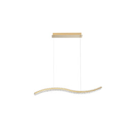 Aurelia Bar Pendant Ceiling Light Gold Metal, Crystal LED 40W 3351Lm 3500K - thumbnail 1
