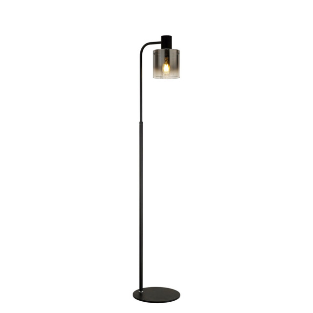 Ghent Floor Lamp, E27, Black, Smoke Fade Glass - image 1