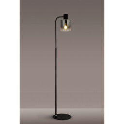 Ghent Floor Lamp, E27, Black, Smoke Fade Glass - thumbnail 3