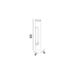 Ellery 60cm Outdoor Bollard Black Aluminium LED 12W 372Lm 3000K IP65 - thumbnail 5