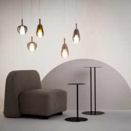 Duality Modern 16cm Dome Pendant Ceiling Light Black 1xE27 Gold Shade - thumbnail 3