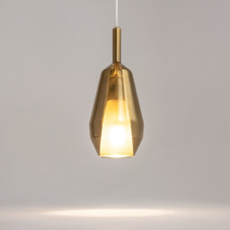 Duality Modern 16cm Dome Pendant Ceiling Light Black 1xE27 Gold Shade - thumbnail 5