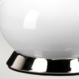 Milo Table Lamp with Round Shade, Polished Nickel, White, Yellow - thumbnail 5