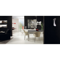 Ora Telescopic Convertible To Semi Flush 6 Light E27, Gloss White/Polished Chrome - thumbnail 3