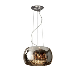 Argos 5 Light Dimmable Crystal Ceiling Pendant with Remote Control Chrome, Mirror, G9 - thumbnail 2