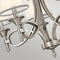 Lacey 5 Light Chandelier, Antique Pewter, E14 - thumbnail 3