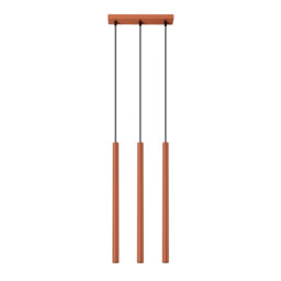 Pastelo Modern Bar Pendant 3 Light Red Ochre - thumbnail 1