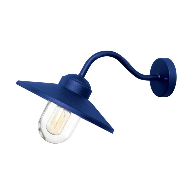 Klampenborg 1 Light Outdoor Wall Lantern Navy Blue IP44 - image 1