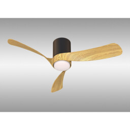 Nemo S 97cm 24W LED Dimmable Ceiling Light With 30W DC Fan, 2700-5000K Remote Control, 3200lm, Black/Wood - thumbnail 2
