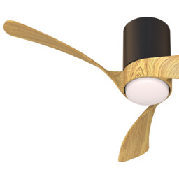 Nemo S 97cm 24W LED Dimmable Ceiling Light With 30W DC Fan, 2700-5000K Remote Control, 3200lm, Black/Wood - thumbnail 5