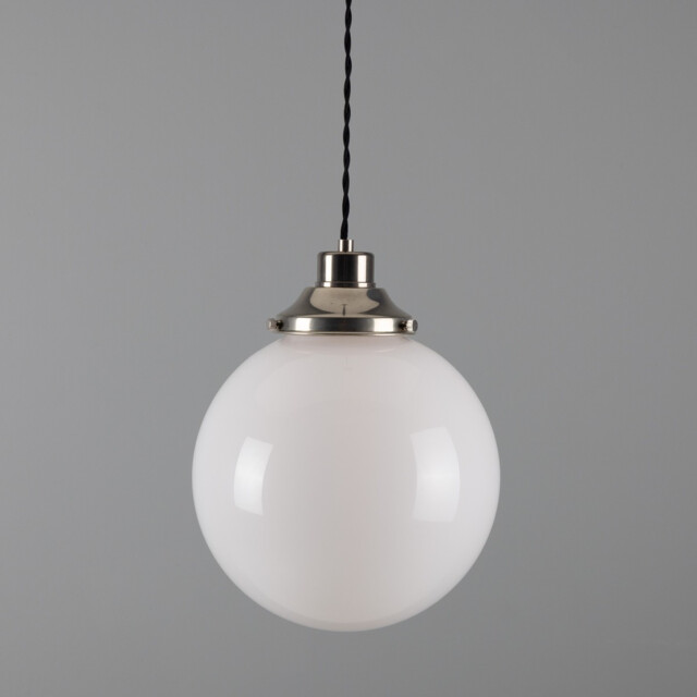 Gentry 25cm Globe Pendant, Antique Silver - image 1