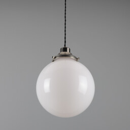 Gentry 25cm Globe Pendant, Antique Silver - thumbnail 2