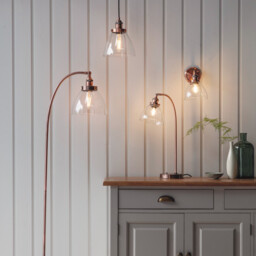 Hansen 1 Light Table Lamp Aged Copper, Glass, E14 - thumbnail 3