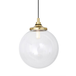 Laguna Bathroom Globe Pendant, Polished Brass, IP44 - thumbnail 2
