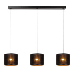 Lucide TAGALOG - Pendant light - Ø 40 cm - 3xE27 - Black - Essential - thumbnail 1