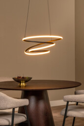 Lucide ESPIRAL - Pendant light - LED Dim. - CCT - 1x40W 2700K/4000K - Black - Essential - thumbnail 5