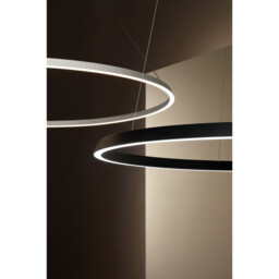 Circular Downward Surface 200cm Home Black LED 108W 3000K Dali Dimmming - thumbnail 2