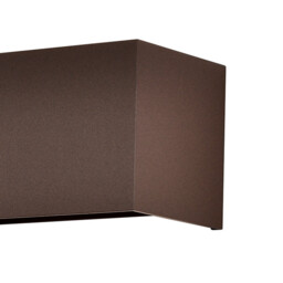 Davos Rectangle Wall Lamp Dimmable, 4 x 6W LED, 2700K, 2200lm, IP54, Rust Brown, 3yrs Warranty - thumbnail 5