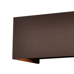 Davos Rectangle Wall Lamp Dimmable, 4 x 6W LED, 2700K, 2200lm, IP54, Rust Brown, 3yrs Warranty - thumbnail 3