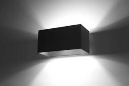 Quad Maxi 2 Light Up Down Flush Wall Light Black - thumbnail 2