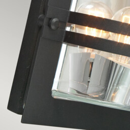 Bern 1 Light Outdoor Flush Wall Light Black IP65, E27 - thumbnail 5