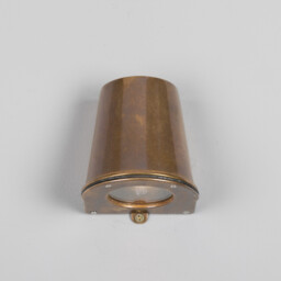 Wade Outdoor Wall Mounted Spotlight, Antique Brass, IP54 - thumbnail 3