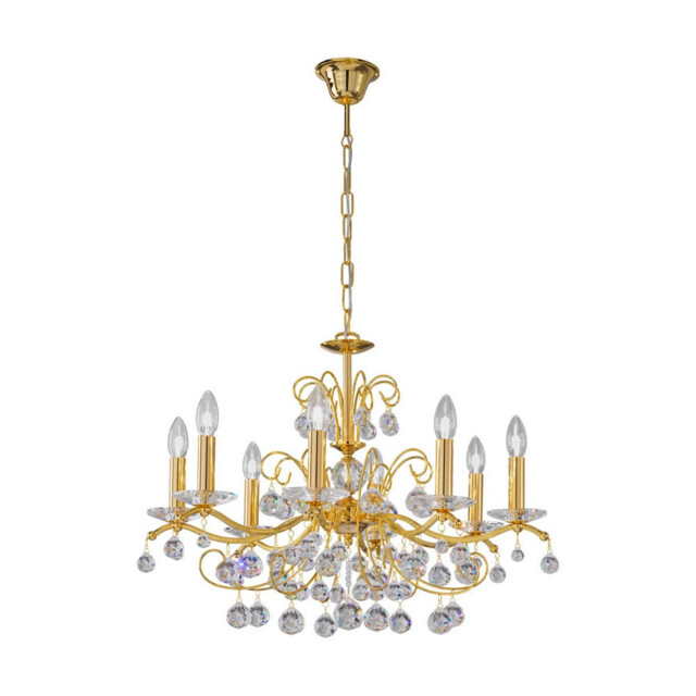 Carmen Classic Crystal 8 Arm Chandelier Polished Gold, 8x E14 - image 1