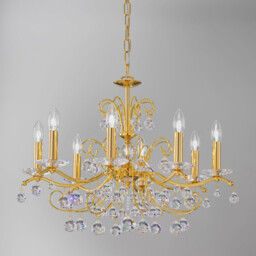 Carmen Classic Crystal 8 Arm Chandelier Polished Gold, 8x E14 - thumbnail 2