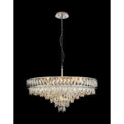 Vivienne 70cm Pendant/Semi Flush 1E14 Polished NIckel/Crystal - thumbnail 2