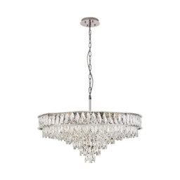 Vivienne 70cm Pendant/Semi Flush 1E14 Polished NIckel/Crystal - thumbnail 5