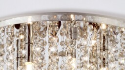 Atla Flush Ceiling 6 Light Polished Chrome, Acrylic Trim, Crystal Supplied with 25 Additional Black Crystal Spheres - thumbnail 5