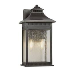 Livingston 2 Light Medium Coastal Wall Lantern - Imperial Bronze Finish, E14
